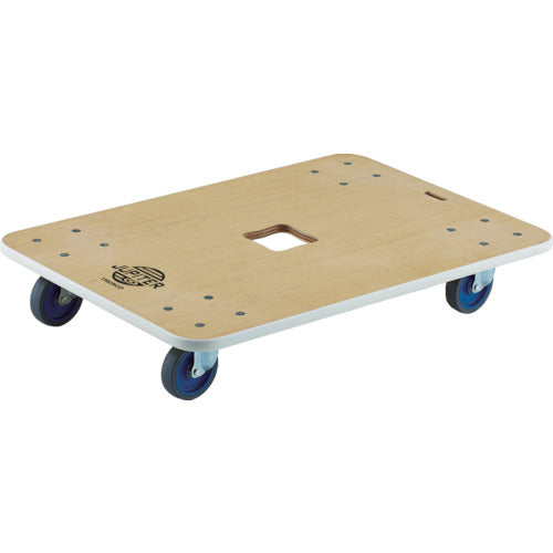 ＴＲＵＳＣＯ　木製平台車　ジュピター　９００Ｘ６００　φ１００　４００ｋｇ