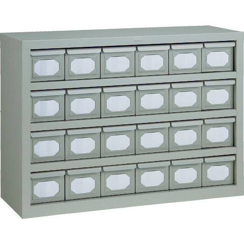 ＴＲＵＳＣＯ　Ｋ型引出しユニット　８５４Ｘ６０９　Ｖ−１Ｘ２４個　ネオグレー