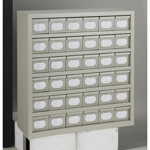 ＴＲＵＳＣＯ　Ｋ型引出しユニット　８５４Ｘ８９０　Ｖ−１Ｘ３６個　ネオグレー