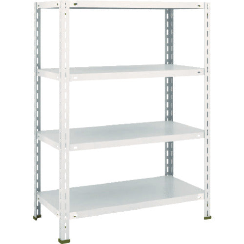 ＴＲＵＳＣＯ　スチールラック　軽量棚　中棚ボルトレス型　８７５Ｘ４５０Ｘ１２００　４段　ネオグレー