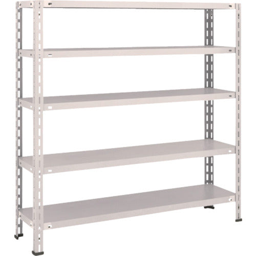 ＴＲＵＳＣＯ　スチールラック　軽量棚　中棚ボルトレス型１２００Ｘ３００Ｘ１２００　５段　ネオグレー
