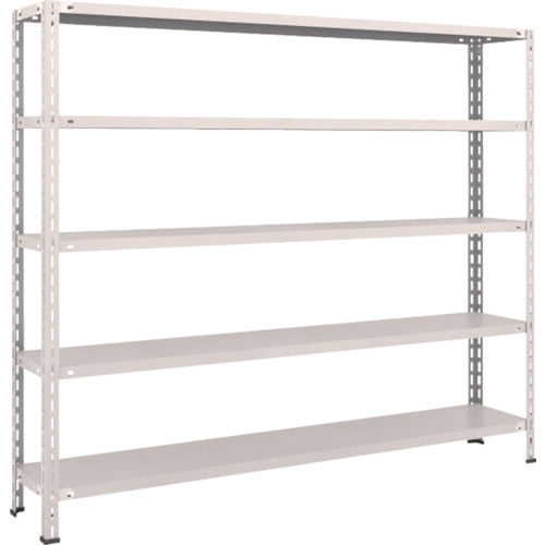 ＴＲＵＳＣＯ　スチールラック　軽量棚　中棚ボルトレス型１８００Ｘ３００Ｘ１５００　５段　ネオグレー