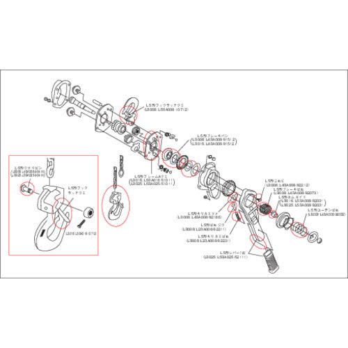 ＫＩＴＯ　レバーブロック　Ｌ５形部品　カムガイド