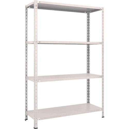 ＴＲＵＳＣＯ　スチールラック　軽量棚　中棚ボルトレス型１２００Ｘ４５０Ｘ１８００　４段　ネオグレー