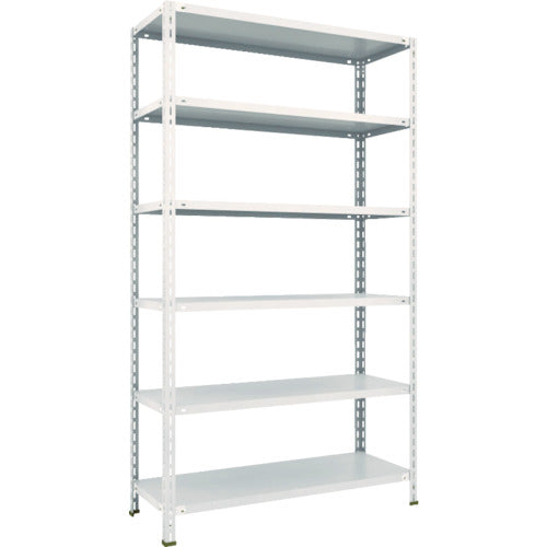 ＴＲＵＳＣＯ　スチールラック　軽量棚　中棚ボルトレス型１２００Ｘ４５０Ｘ２１００　６段　ネオグレー