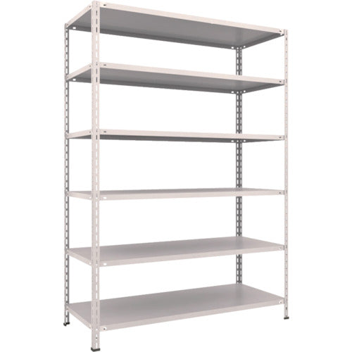 ＴＲＵＳＣＯ　スチールラック　軽量棚　中棚ボルトレス型１５００Ｘ６００Ｘ２１００　６段　ネオグレー