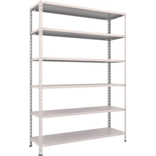 ＴＲＵＳＣＯ　スチールラック　軽量棚　中棚ボルトレス型１５００Ｘ４５０Ｘ２１００　６段　ネオグレー