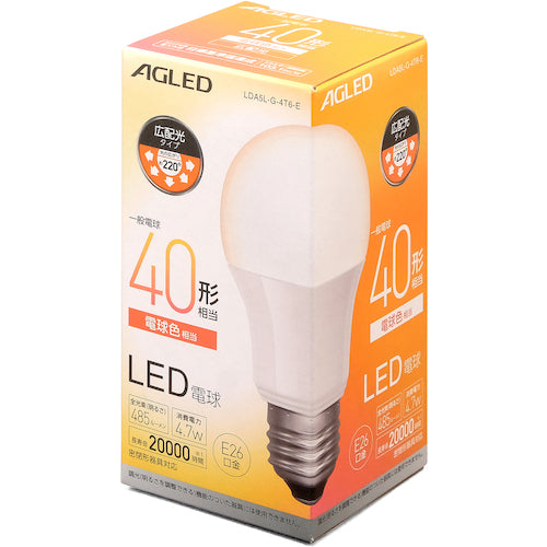 ＩＲＩＳ　５２２２２７　ＬＥＤ電球　Ｅ２６　広配光　４０形相当　電球色　（２００００時間）