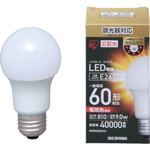 ＩＲＩＳ　５６７３３７　ＬＥＤ電球広配光　調光　電球色６０形相当（８１０ｌｍ）