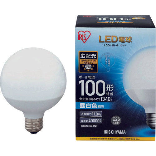 ＩＲＩＳ　５６７９６１　ＬＥＤ電球　ボール電球タイプ　１００形相当　昼白色　１３４０ｌｍ