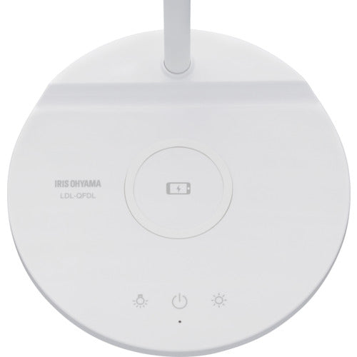 ＩＲＩＳ　５３７１９８　ＬＥＤデスクライトＱｉ充電シリーズ　平置きタイプ　調光・調色　ホワイト