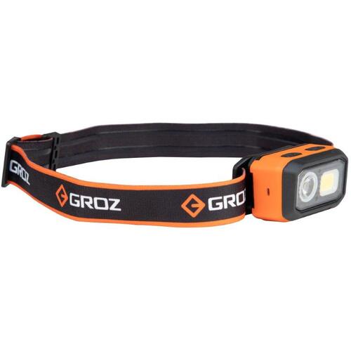 ＧＲＯＺ　センサー付き充電式ＬＥＤヘッドライト　５００ＬＭ