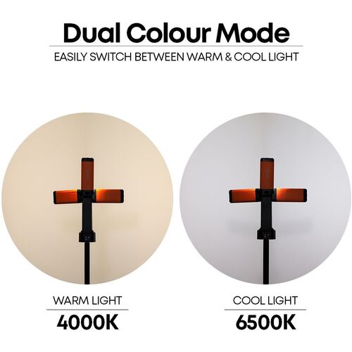 ＧＲＯＺ　充電式ＬＥＤワークライト　トリプルヘッド　２０００ｌｍ