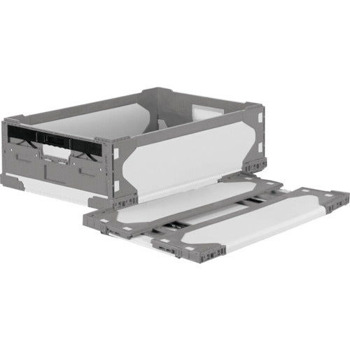 ＲＩＳＵ　リットハイブリッド折りたたみコンテナ　６１１５６３　ＬＴ－ＲＳ－ＳＳ４１グレー／グレー６３０×４２０×１８９