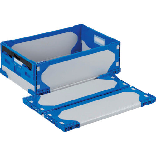 ＲＩＳＵ　リットハイブリッド折りたたみコンテナ　６１１５３２　ＬＴ－ＲＳ－ＳＳ４７グレー／ダークブルー６３０×４２０×２１６