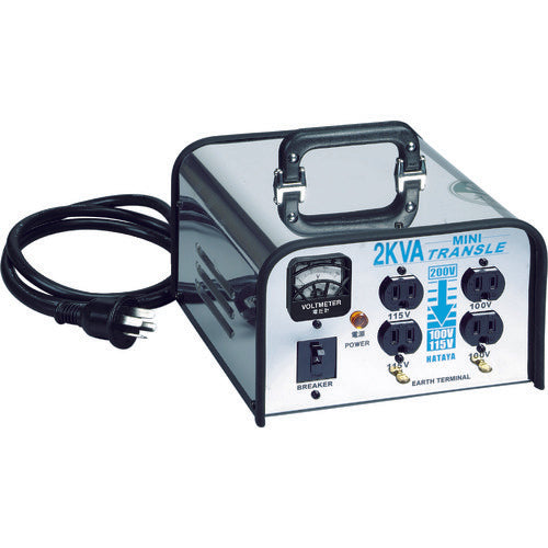 ハタヤ　ミニトランスル　降圧型　単相２００Ｖ→１００・１１５Ｖ　２．０ＫＶＡ