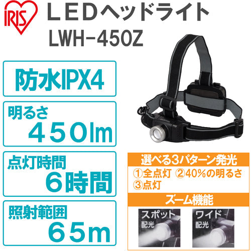 ＩＲＩＳ　５６７６２５　ＰＲＯＬＥＤＳ　ＬＥＤヘッドライト　４５０ｌｍ　ズーム機能付き