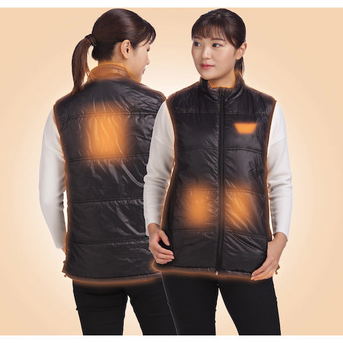 リンクサス　速暖ヒートベストＥＸ　服地　ブラック　Ｌ