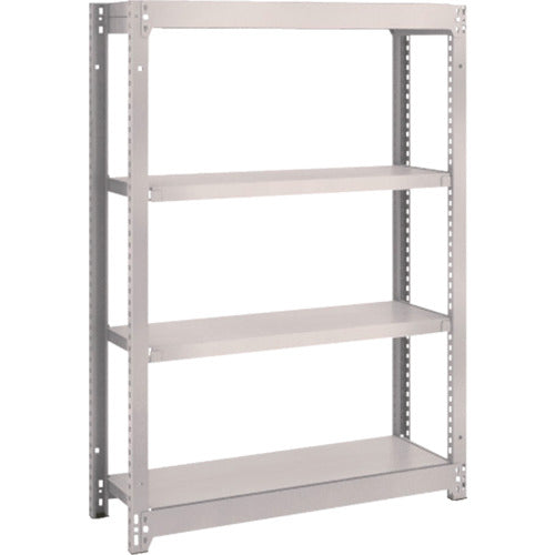 ＴＲＵＳＣＯ　スチールラック　Ｍ１．５型軽中量棚　８６０×２９５×Ｈ１２００　４段単体　ネオグレー