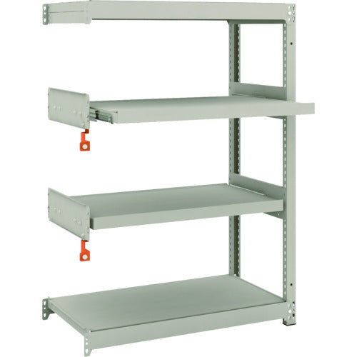 ＴＲＵＳＣＯ　スチールラック　Ｍ１．５型軽中量棚　８６０Ｘ４４５ＸＨ１２００　４段うちスライド２段　連結