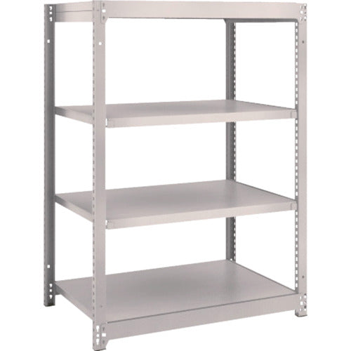 ＴＲＵＳＣＯ　スチールラック　Ｍ１．５型軽中量棚　８６０×５９５×Ｈ１２００　４段単体　ネオグレー