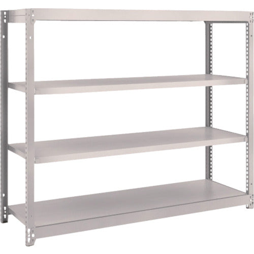 ＴＲＵＳＣＯ　スチールラック　Ｍ１．５型軽中量棚　１４６０×４４５×Ｈ１２００　４段単体　ネオグレー