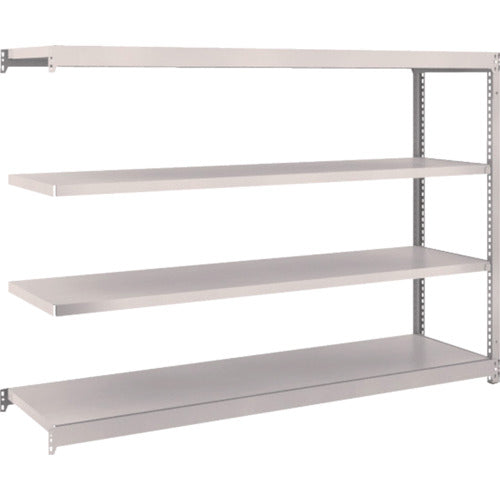 ＴＲＵＳＣＯ　スチールラック　Ｍ１．５型軽中量棚　１７６０×４４５×Ｈ１２００　４段連結　ネオグレー