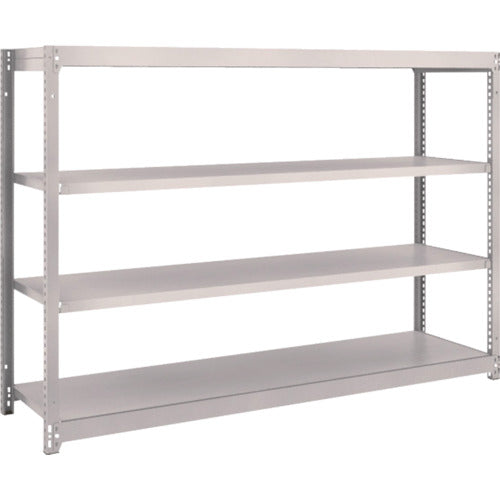 ＴＲＵＳＣＯ　スチールラック　Ｍ１．５型軽中量棚　１７６０×４４５×Ｈ１２００　４段単体　ネオグレー