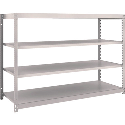 ＴＲＵＳＣＯ　スチールラック　Ｍ１．５型軽中量棚　１７６０×５９５×Ｈ１２００　４段単体　ネオグレー