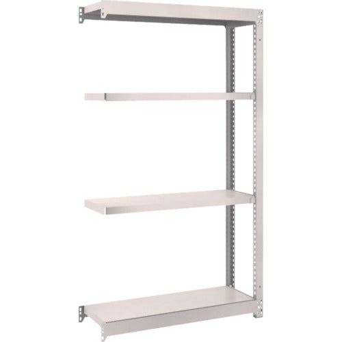 ＴＲＵＳＣＯ　スチールラック　Ｍ１．５型軽中量棚　８６０×２９５×Ｈ１５００　４段連結　ネオグレー