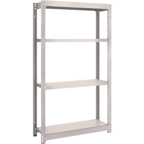 ＴＲＵＳＣＯ　スチールラック　Ｍ１．５型軽中量棚　８６０×２９５×Ｈ１５００　４段単体　ネオグレー