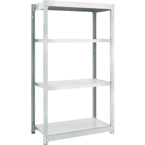 ＴＲＵＳＣＯ　スチールラック　Ｍ１．５型軽中量棚　８６０×４４５×Ｈ１５００　４段単体　ネオグレー