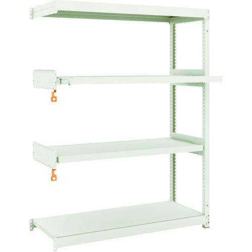 ＴＲＵＳＣＯ　スチールラック　Ｍ１．５型軽中量棚　１１６０×４４５×Ｈ１５００　４段うちスライド２段　連結