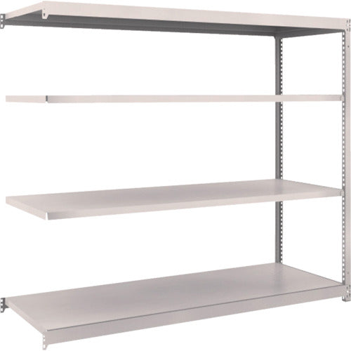 ＴＲＵＳＣＯ　スチールラック　Ｍ１．５型軽中量棚　１７６０×５９５×Ｈ１５００　４段連結　ネオグレー