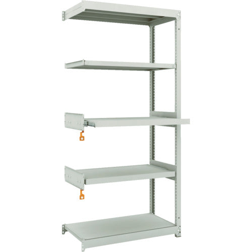 ＴＲＵＳＣＯ　スチールラック　Ｍ１．５型軽中量棚　８６０Ｘ４５０ＸＨ１８００　５段うちスライド２段　連結