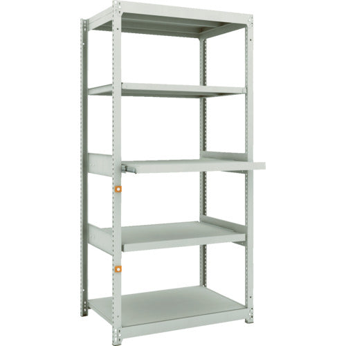 ＴＲＵＳＣＯ　スチールラック　Ｍ１．５型軽中量棚　８６０Ｘ５９５ＸＨ１８００　５段うちスライド２段　単体