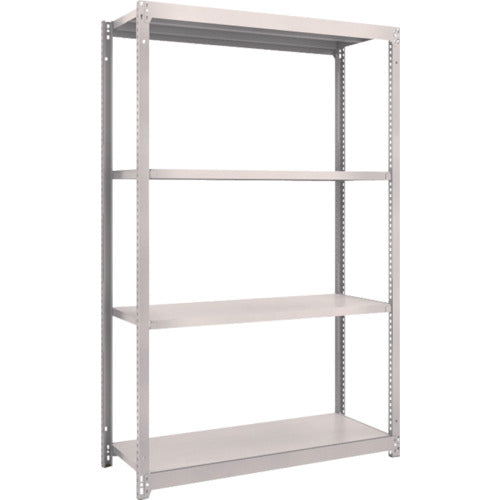 ＴＲＵＳＣＯ　スチールラック　Ｍ１．５型軽中量棚　１１６０×４４５×Ｈ１８００　４段単体　ネオグレー