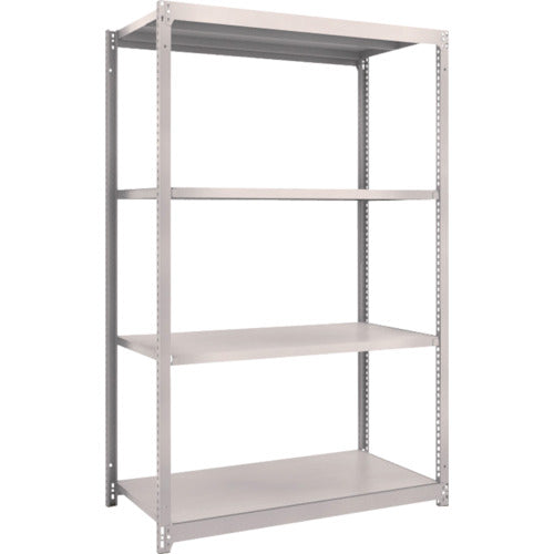 ＴＲＵＳＣＯ　スチールラック　Ｍ１．５型軽中量棚　１１６０×５９５×Ｈ１８００　４段単体　ネオグレー