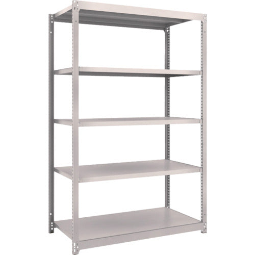 ＴＲＵＳＣＯ　スチールラック　Ｍ１．５型軽中量棚　１１６０×５９５×Ｈ１８００　５段単体　ネオグレー