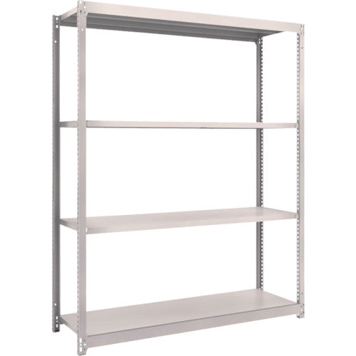 ＴＲＵＳＣＯ　スチールラック　Ｍ１．５型軽中量棚　１４６０×４４５×Ｈ１８００　４段単体　ネオグレー