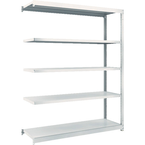 ＴＲＵＳＣＯ　スチールラック　Ｍ１．５型軽中量棚　１４６０×４４５×Ｈ１８００　５段連結　ネオグレー