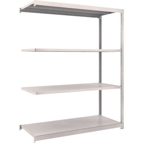 ＴＲＵＳＣＯ　スチールラック　Ｍ１．５型軽中量棚　１４６０×５９５×Ｈ１８００　４段連結　ネオグレー