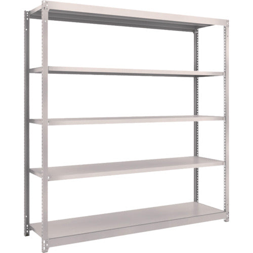 ＴＲＵＳＣＯ　スチールラック　Ｍ１．５型軽中量棚　１７６０×４４５×Ｈ１８００　５段単体　ネオグレー