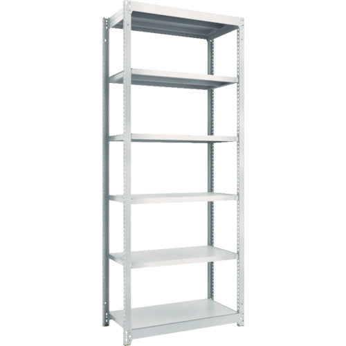 ＴＲＵＳＣＯ　スチールラック　Ｍ１．５型軽中量棚　８６０×４４５×Ｈ２１００　６段単体　ネオグレー