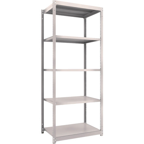 ＴＲＵＳＣＯ　スチールラック　Ｍ１．５型軽中量棚　８６０Ｘ５９５ＸＨ２１００　５段単体　ネオグレー