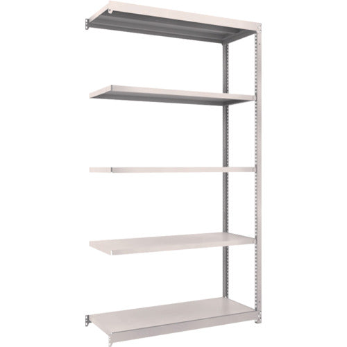 ＴＲＵＳＣＯ　スチールラック　Ｍ１．５型軽中量棚　１１６０Ｘ４４５ＸＨ２１００　５段連結　ネオグレー