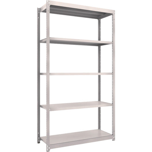 ＴＲＵＳＣＯ　スチールラック　Ｍ１．５型軽中量棚　１１６０Ｘ４４５ＸＨ２１００　５段単体　ネオグレー