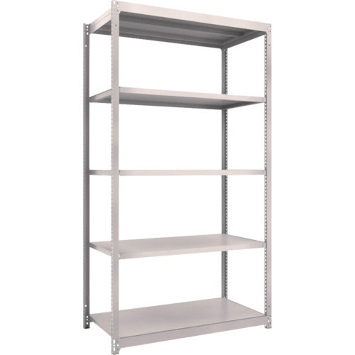 ＴＲＵＳＣＯ　スチールラック　Ｍ１．５型軽中量棚　１１６０Ｘ５９５ＸＨ２１００　５段単体　ネオグレー