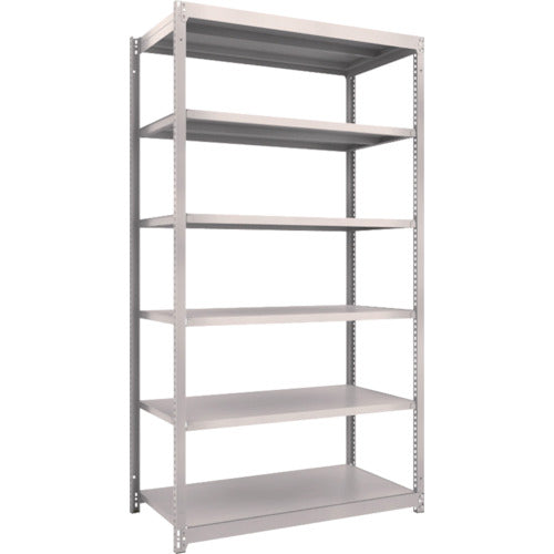 ＴＲＵＳＣＯ　スチールラック　Ｍ１．５型軽中量棚　１１６０×５９５×Ｈ２１００　６段単体　ネオグレー