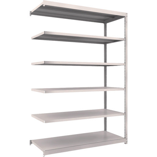 ＴＲＵＳＣＯ　スチールラック　Ｍ１．５型軽中量棚　１４６０×５９５×Ｈ２１００　６段連結　ネオグレー